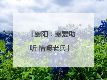 襄阳：襄爱助听 情暖老兵