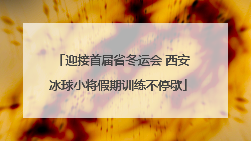 迎接首届省冬运会 西安冰球小将假期训练不停歇