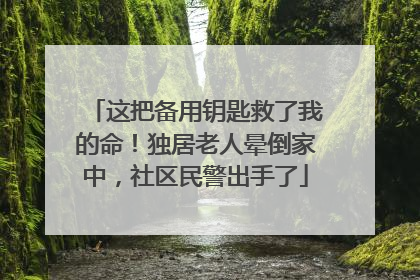 这把备用钥匙救了我的命！独居老人晕倒家中，社区民警出手了