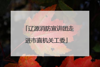 辽源消防宣讲团走进市直机关工委