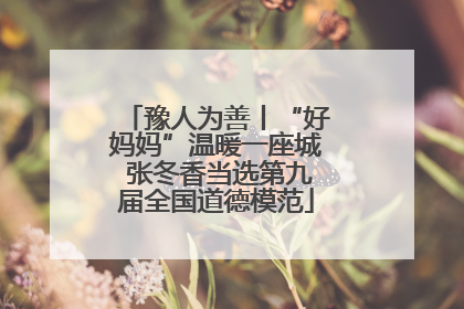 豫人为善丨“好妈妈”温暖一座城 张冬香当选第九届全国道德模范