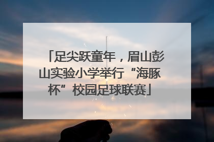 足尖跃童年，眉山彭山实验小学举行“海豚杯”校园足球联赛