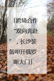 跨境合作“双向奔赴”，长沙装备叩开俄罗斯大门