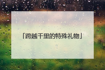 跨越千里的特殊礼物