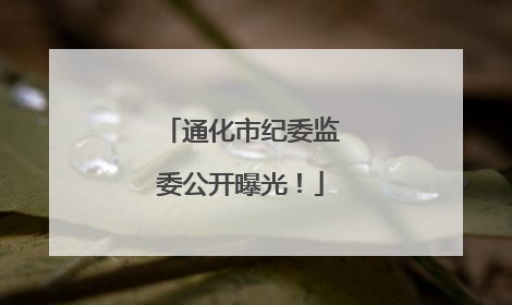 通化市纪委监委公开曝光！