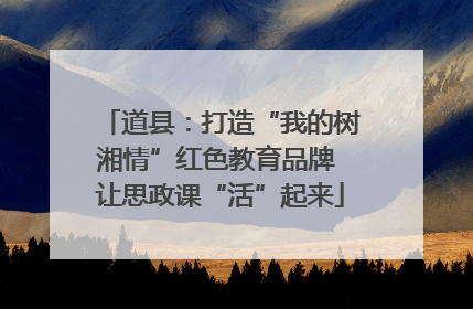 道县：打造“我的树湘情”红色教育品牌 让思政课“活”起来