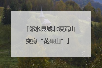 邻水县城北镇荒山变身“花果山”