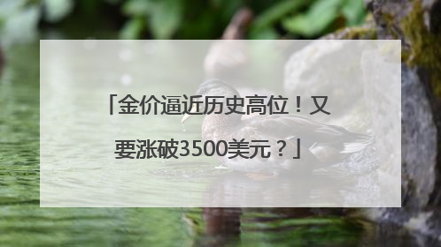 金价逼近历史高位！又要涨破3500美元？