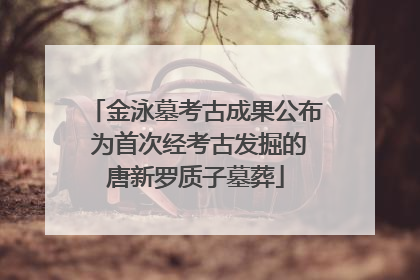 金泳墓考古成果公布 为首次经考古发掘的唐新罗质子墓葬