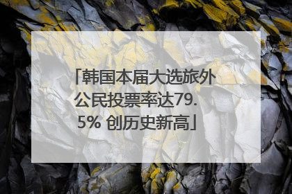 韩国本届大选旅外公民投票率达79.5% 创历史新高
