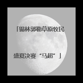 锡林郭勒草原牧民盛夏决赛“马超”