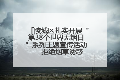 陵城区扎实开展“第38个世界无烟日”系列主题宣传活动——拒绝烟草诱惑 对第一支烟说不