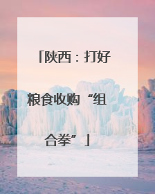 陕西：打好粮食收购“组合拳”