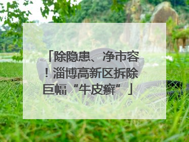 除隐患、净市容！淄博高新区拆除巨幅“牛皮癣”