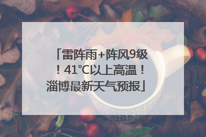 雷阵雨+阵风9级！41℃以上高温！淄博最新天气预报