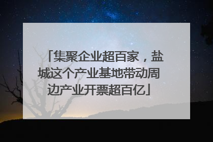 集聚企业超百家，盐城这个产业基地带动周边产业开票超百亿