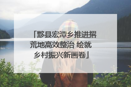 黟县宏潭乡推进撂荒地高效整治 绘就乡村振兴新画卷