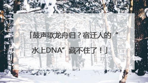 鼓声歇龙舟归？宿迁人的“水上DNA”藏不住了！