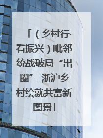 （乡村行·看振兴）毗邻统战破局“出圈” 浙沪乡村绘就共富新图景