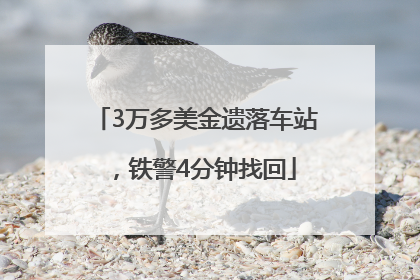 3万多美金遗落车站，铁警4分钟找回