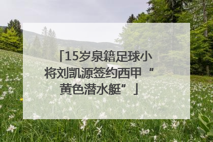 15岁泉籍足球小将刘凯源签约西甲“黄色潜水艇”