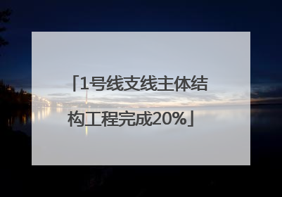 1号线支线主体结构工程完成20%