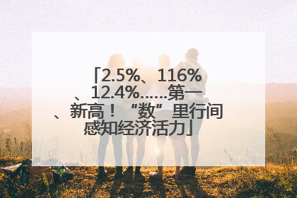 2.5%、116%、12.4%……第一、新高！“数”里行间感知经济活力