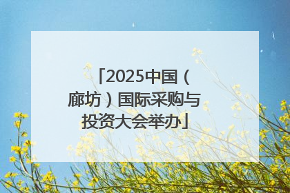 2025中国（廊坊）国际采购与投资大会举办