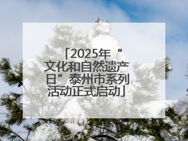 2025年“文化和自然遗产日”泰州市系列活动正式启动