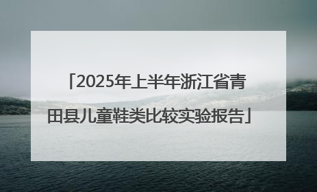 2025年上半年浙江省青田县儿童鞋类比较实验报告