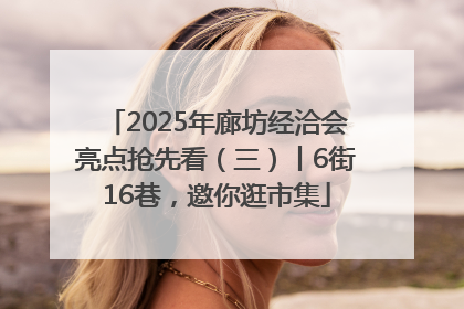 2025年廊坊经洽会亮点抢先看（三）丨6街16巷，邀你逛市集