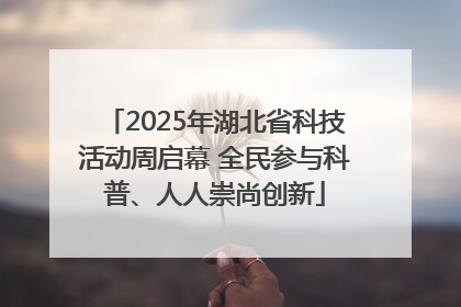 2025年湖北省科技活动周启幕 全民参与科普、人人崇尚创新