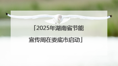 2025年湖南省节能宣传周在娄底市启动