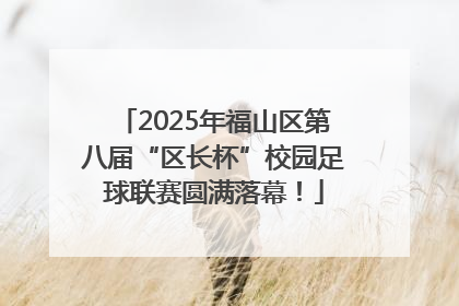 2025年福山区第八届“区长杯”校园足球联赛圆满落幕！