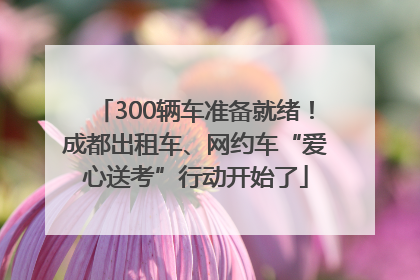 300辆车准备就绪！成都出租车、网约车“爱心送考”行动开始了