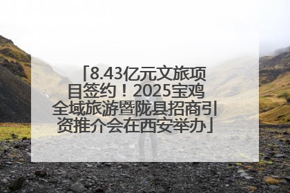 8.43亿元文旅项目签约！2025宝鸡全域旅游暨陇县招商引资推介会在西安举办