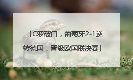 C罗破门，葡萄牙2-1逆转德国，晋级欧国联决赛