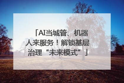 AI当城管、机器人来服务！解锁基层治理“未来模式”