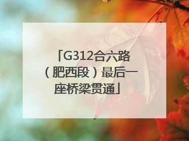 G312合六路（肥西段）最后一座桥梁贯通